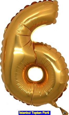 Altı rakam altın gold folyo İthal kaliteli 14 inc 38 cm folyo balon