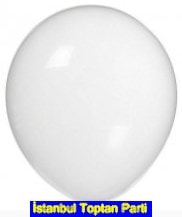 Baskısız 12 inc Metalik Beyaz balon