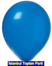 Baskısız 12 inc Metalik Mavi balon