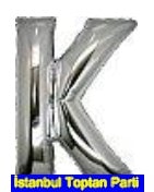 K harfi Gümüş Gri folyo balon süper kalite 14 inc 38 cm